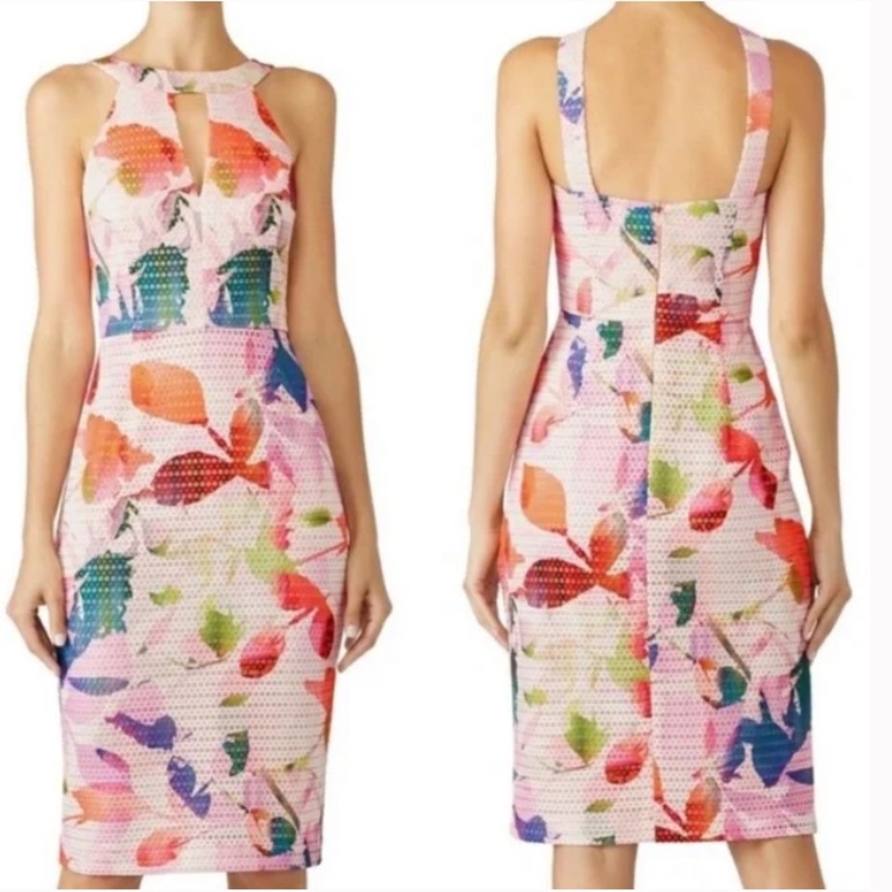 Nwot Trina Turk Sylvia Keyhole Sheath Dress